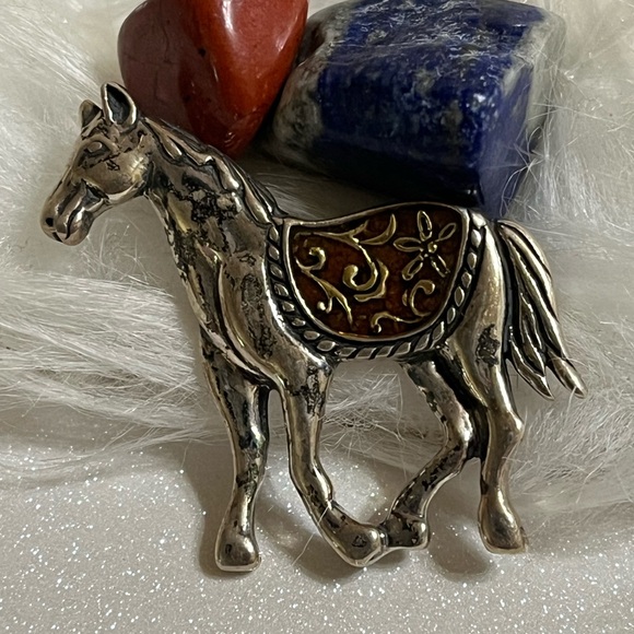 Relios Jewelry - Sterling Relios Carolyn Pollack Horse Brooch